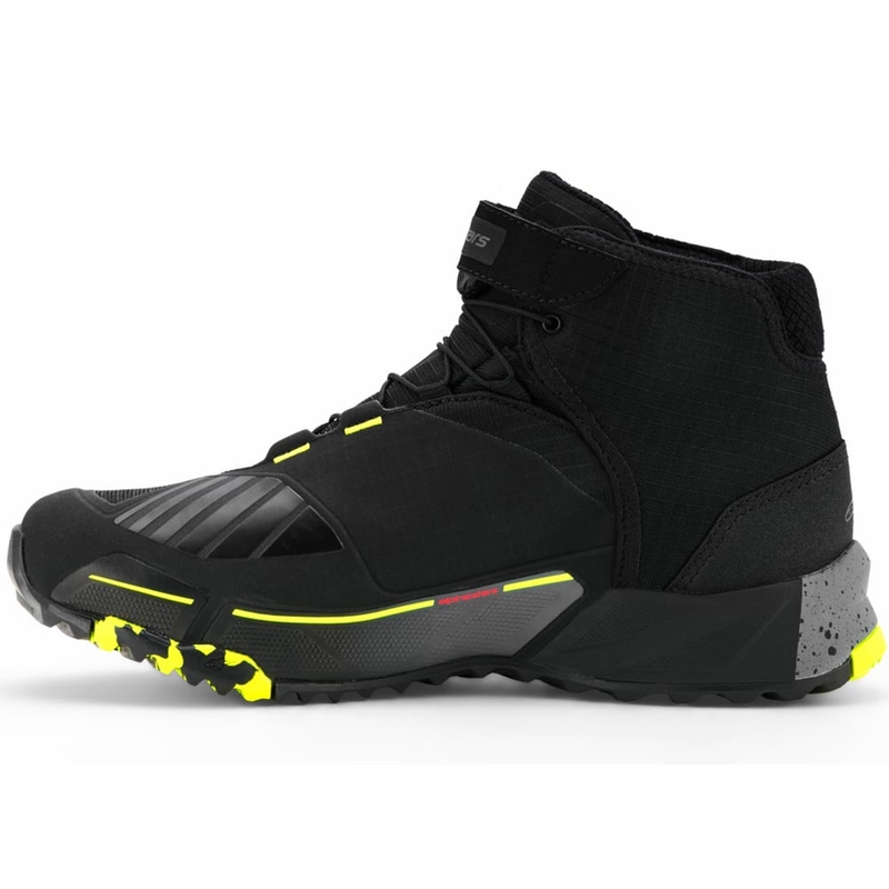 Alpinestars CR-X Drystar Motorradstiefel, schwarz-dunkelgrau-fluoreszierend gelb