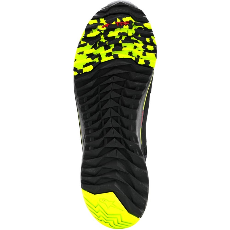 Alpinestars CR-X Drystar Motorradstiefel, schwarz-dunkelgrau-fluoreszierend gelb