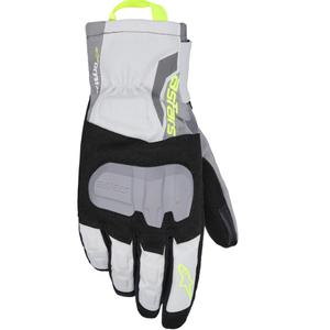 Alpinestars XT-3 Drystar Isolierte Motorradhandschuhe Schwarz-Dunkelgrau-Hellgrau-Gelb