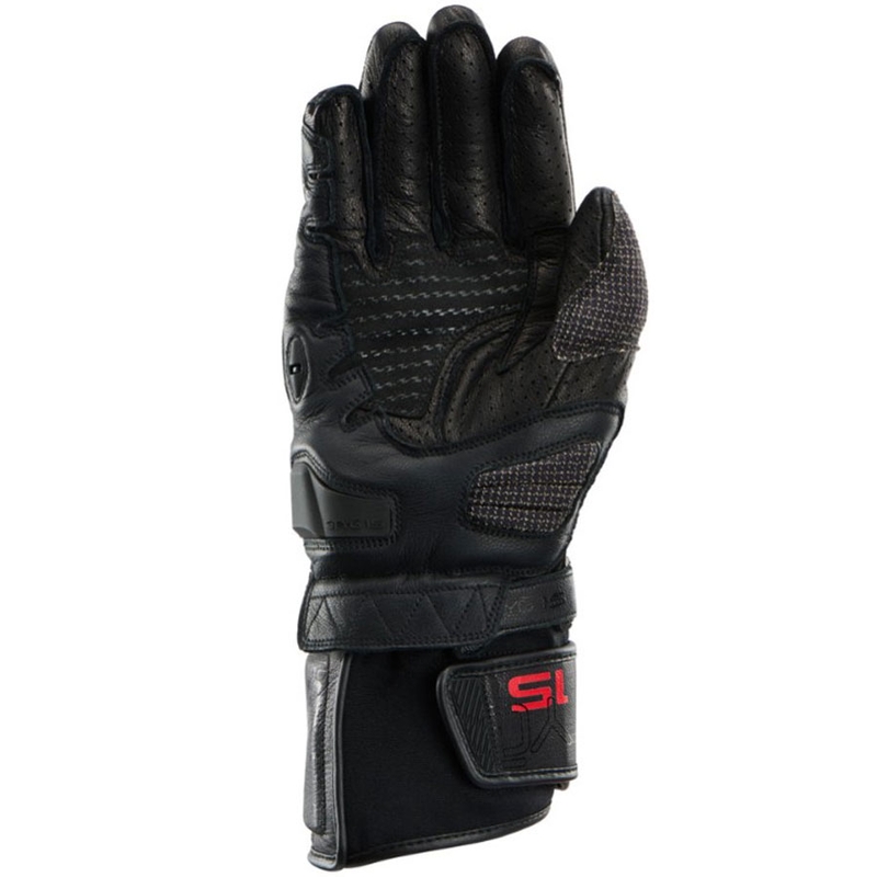 Furygan STYG 15 Belüftete Motorradhandschuhe schwarz-rot