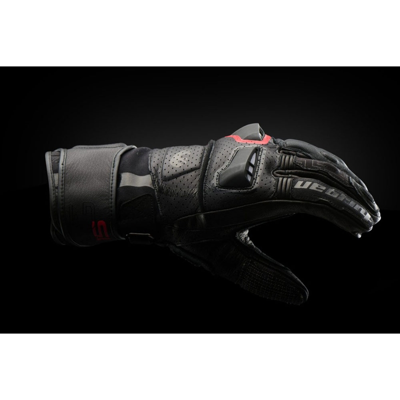 Furygan STYG 15 Belüftete Motorradhandschuhe schwarz-rot
