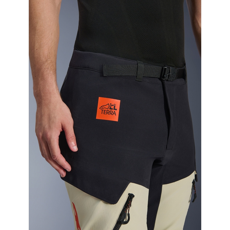 Alpinestars Halo PRO Drystar XF Motorradhose creme-schwarz-rot