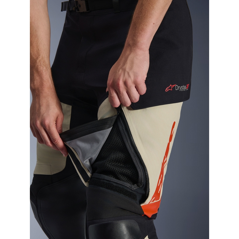 Alpinestars Halo PRO Drystar XF Motorradhose creme-schwarz-rot
