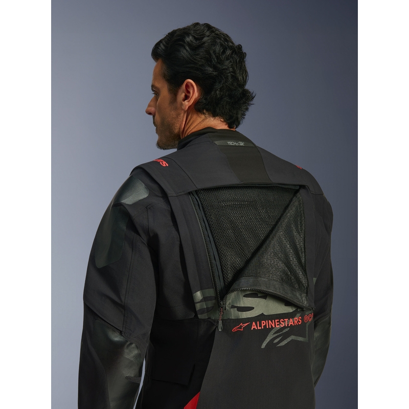 Alpinestars Halo PRO Drystar XF Motorradjacke schwarz-dunkelgrau-rot