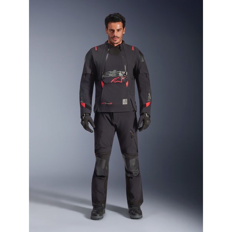 Alpinestars Halo PRO Drystar XF Motorradjacke schwarz-dunkelgrau-rot