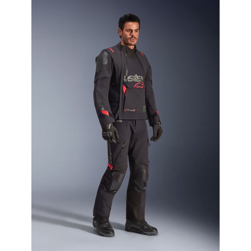 Alpinestars Halo PRO Drystar XF Motorradjacke schwarz-dunkelgrau-rot