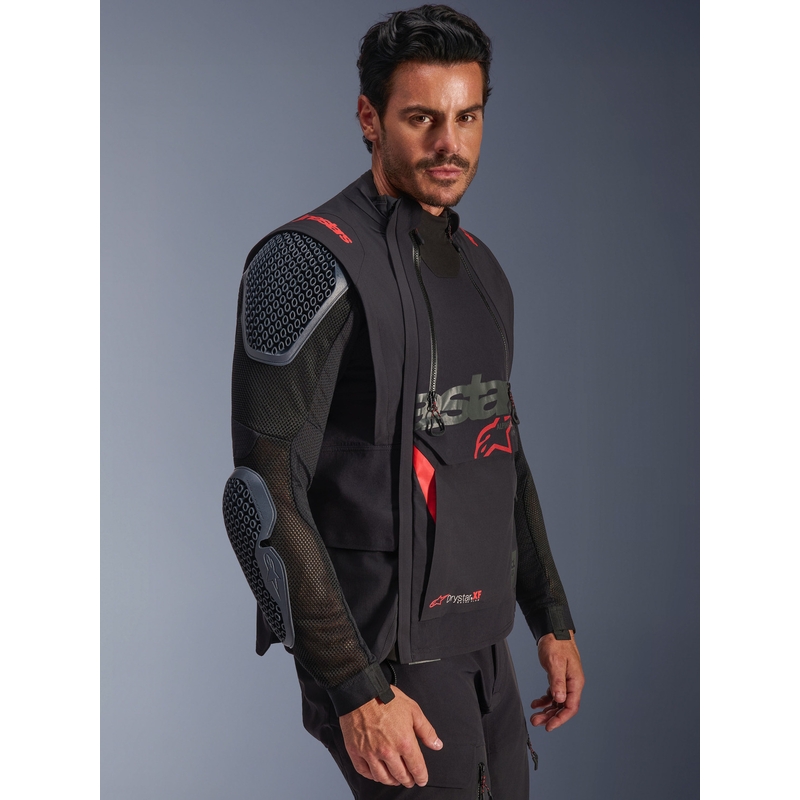 Alpinestars Halo PRO Drystar XF Motorradjacke schwarz-dunkelgrau-rot