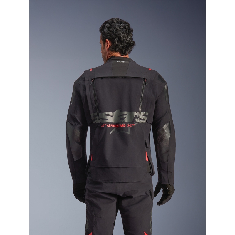 Alpinestars Halo PRO Drystar XF Motorradjacke schwarz-dunkelgrau-rot