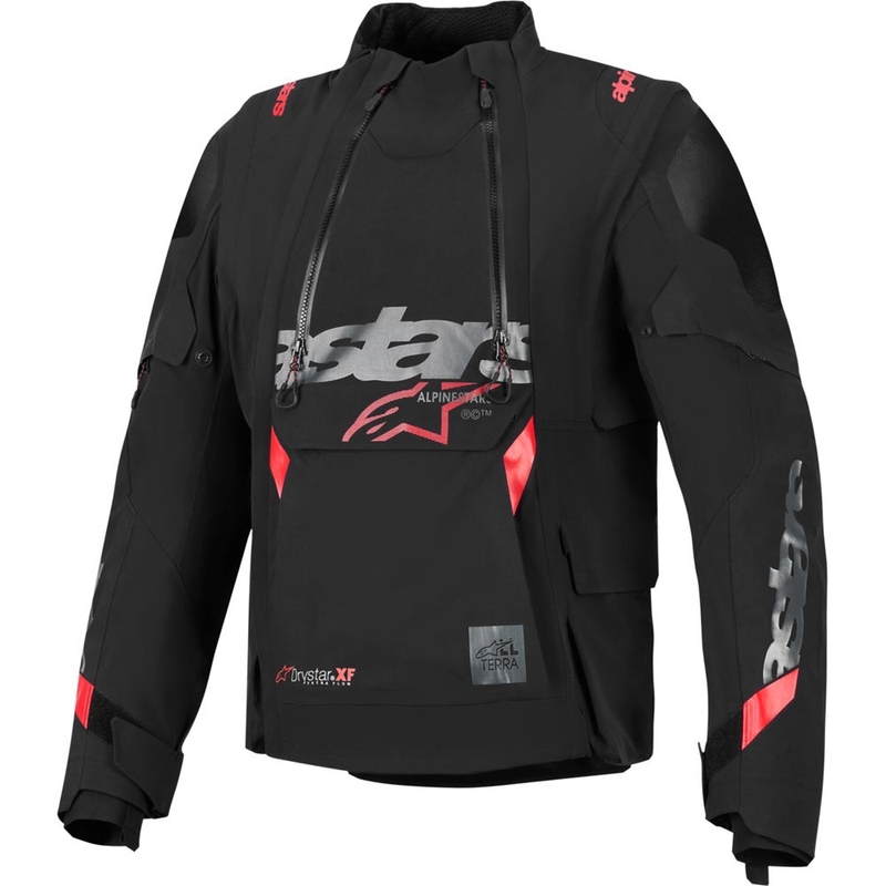 Alpinestars Halo PRO Drystar XF Motorradjacke schwarz-dunkelgrau-rot