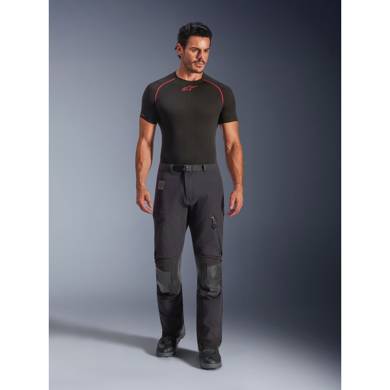 Alpinestars Halo PRO Drystar XF Motorradhose schwarz-dunkelgrau-rot