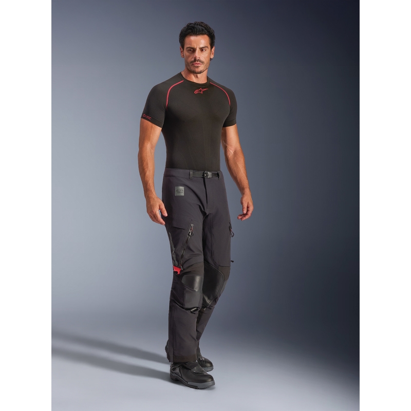 Alpinestars Halo PRO Drystar XF Motorradhose schwarz-dunkelgrau-rot