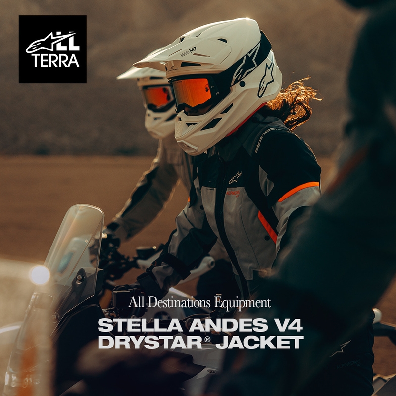 Alpinestars Stella Andes V4 Drystar Damen-Motorradjacke Dunkelgrau-Hellgrau-Schwarz-Rot