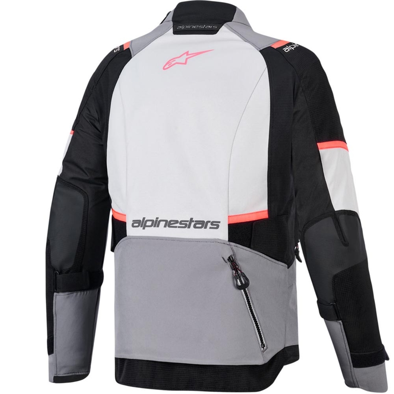 Alpinestars Stella Andes V4 Drystar Damen-Motorradjacke Dunkelgrau-Hellgrau-Schwarz-Rot