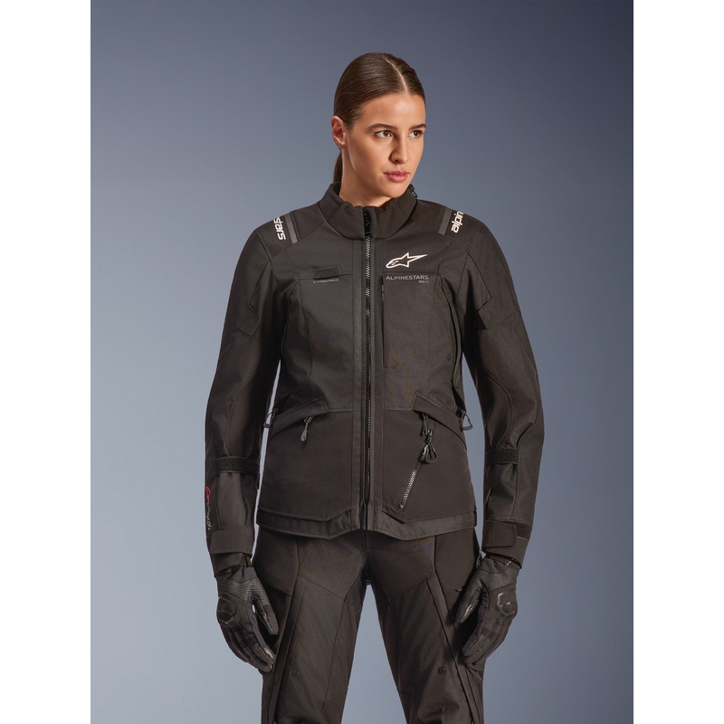 Alpinestars Stella Andes V4 Drystar Damen-Motorradjacke Schwarz