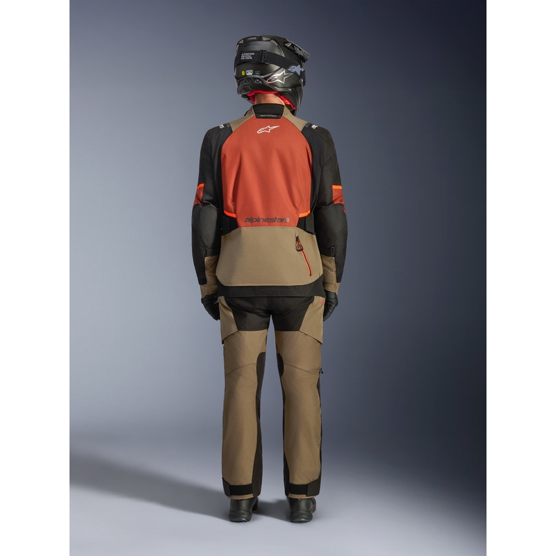 Alpinestars Andes V4 Drystar Motorradjacke, hellbraun-dunkelorange-schwarz