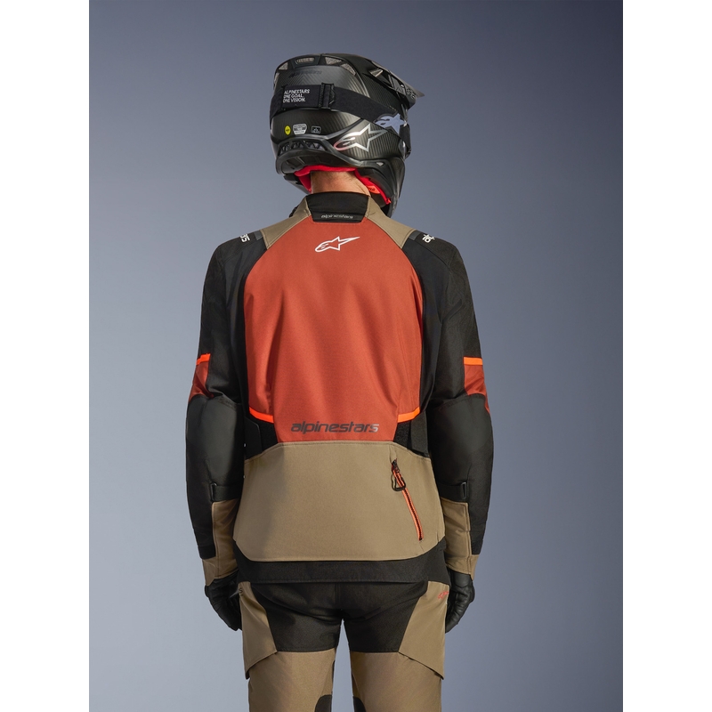 Alpinestars Andes V4 Drystar Motorradjacke, hellbraun-dunkelorange-schwarz