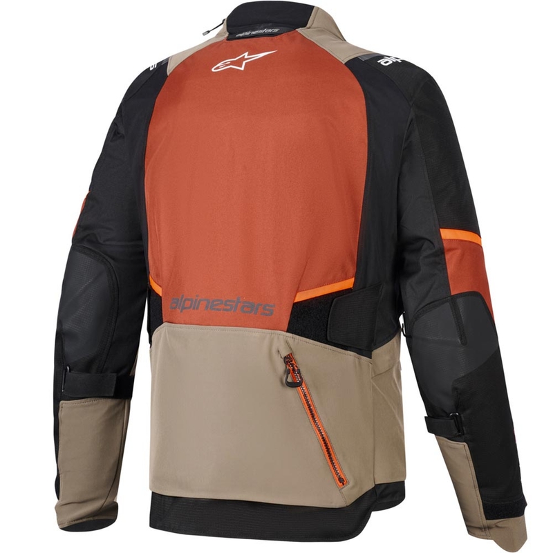 Alpinestars Andes V4 Drystar Motorradjacke, hellbraun-dunkelorange-schwarz