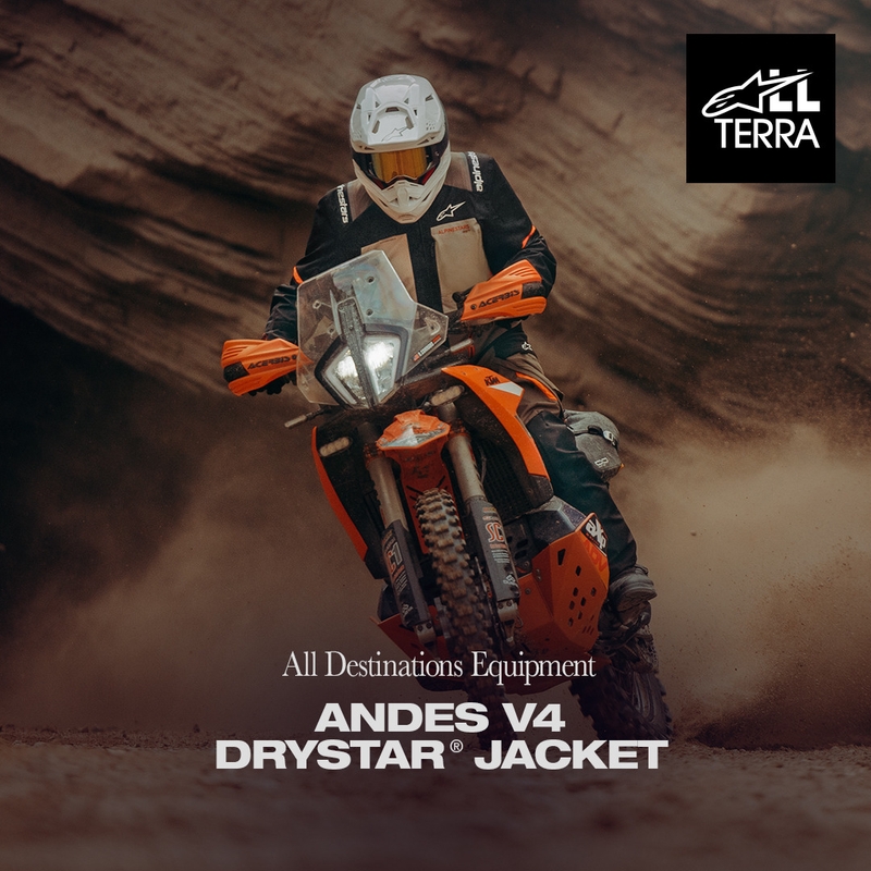 Alpinestars Andes V4 Drystar Motorradjacke Creme-Hellbraun-Schwarz-Fluo-Orange
