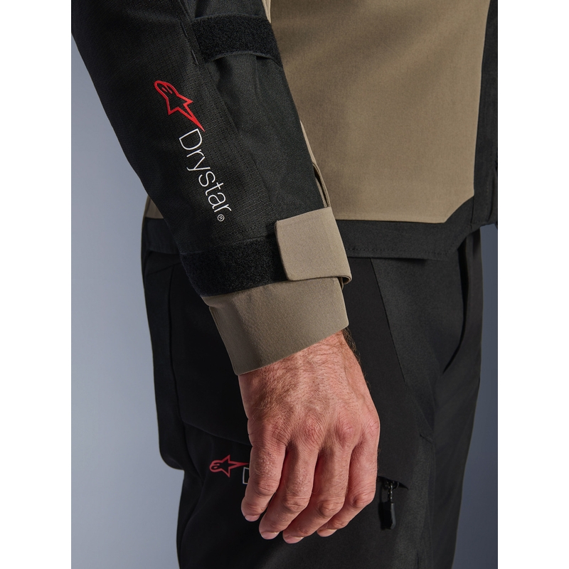 Alpinestars Andes V4 Drystar Motorradjacke Creme-Hellbraun-Schwarz-Fluo-Orange