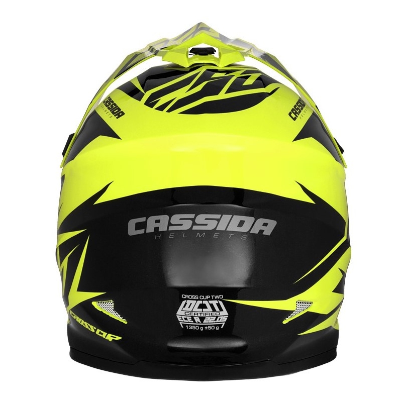 Cassida Cross Cup Two Motocross Helm schwarz-grau-fluo gelb
