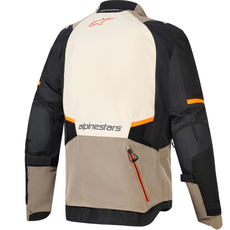 Alpinestars Andes V4 Drystar Motorradjacke Creme-Hellbraun-Schwarz-Fluo-Orange