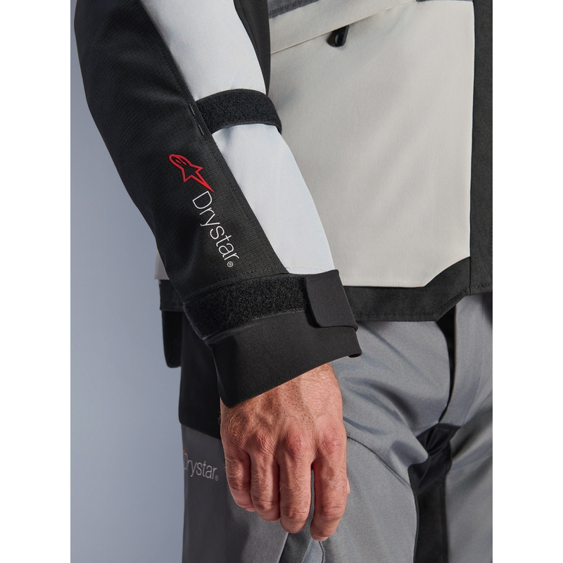 Alpinestars Andes V4 Drystar Motorradjacke Dunkelgrau-Hellgrau-Schwarz-Fluogelb