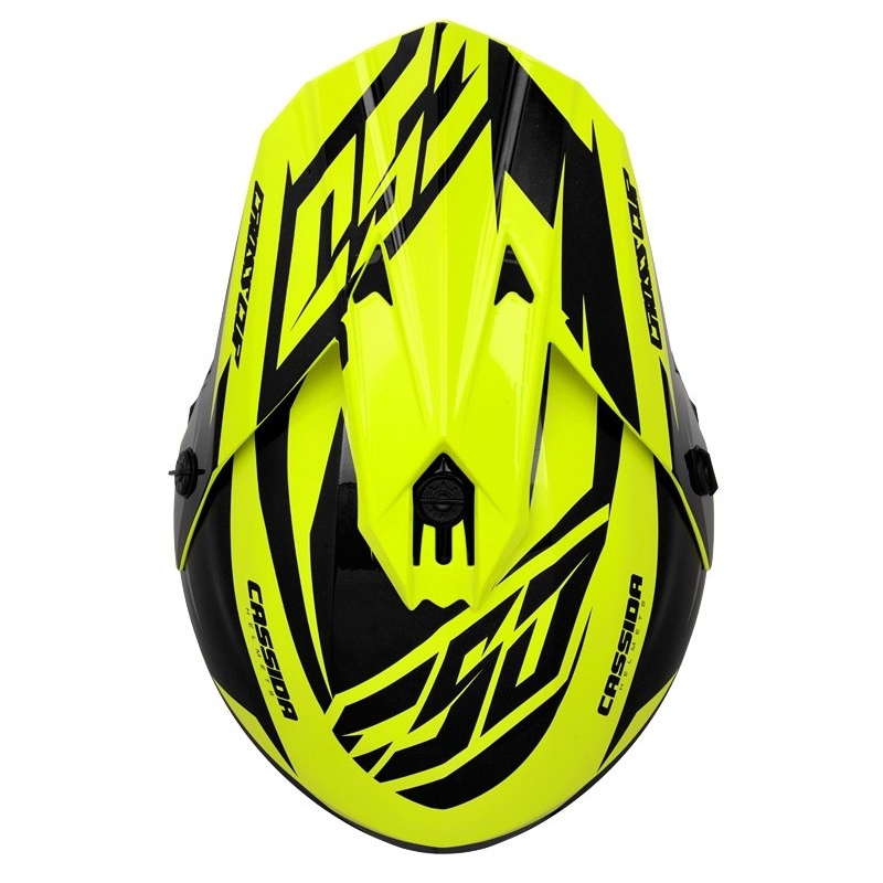 Cassida Cross Cup Two Motocross Helm schwarz-grau-fluo gelb