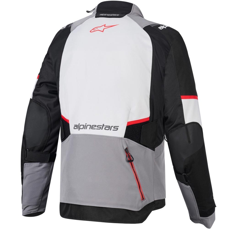 Alpinestars Andes V4 Drystar Motorradjacke Dunkelgrau-Hellgrau-Schwarz-Rot