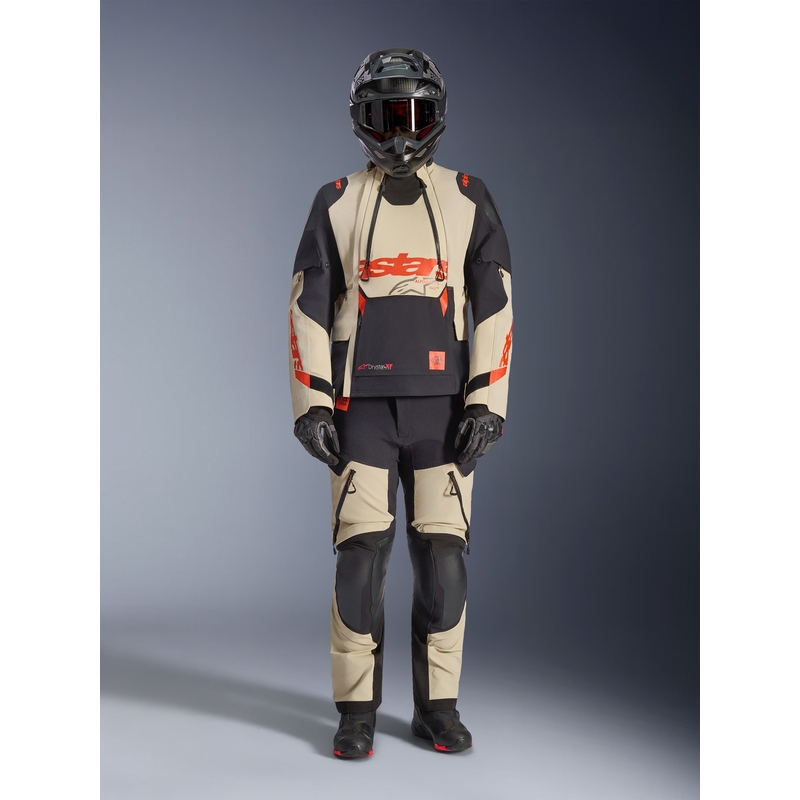 Alpinestars Halo PRO Drystar XF Motorradjacke Creme-Schwarz-Rot