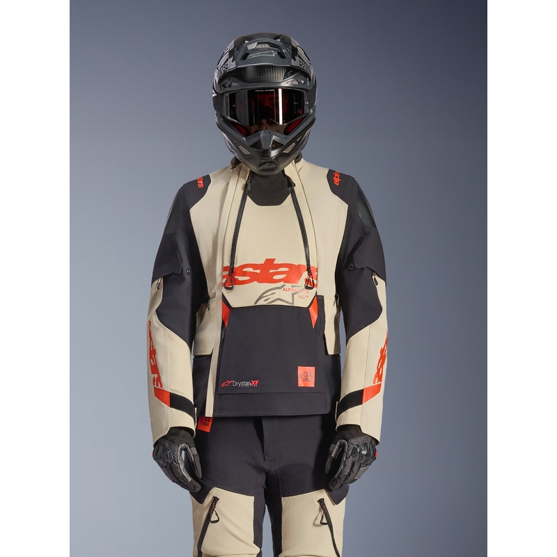 Alpinestars Halo PRO Drystar XF Motorradjacke Creme-Schwarz-Rot
