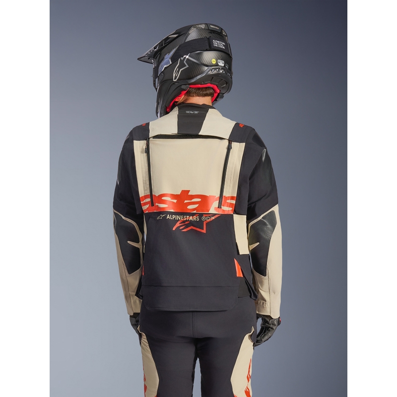 Alpinestars Halo PRO Drystar XF Motorradjacke Creme-Schwarz-Rot