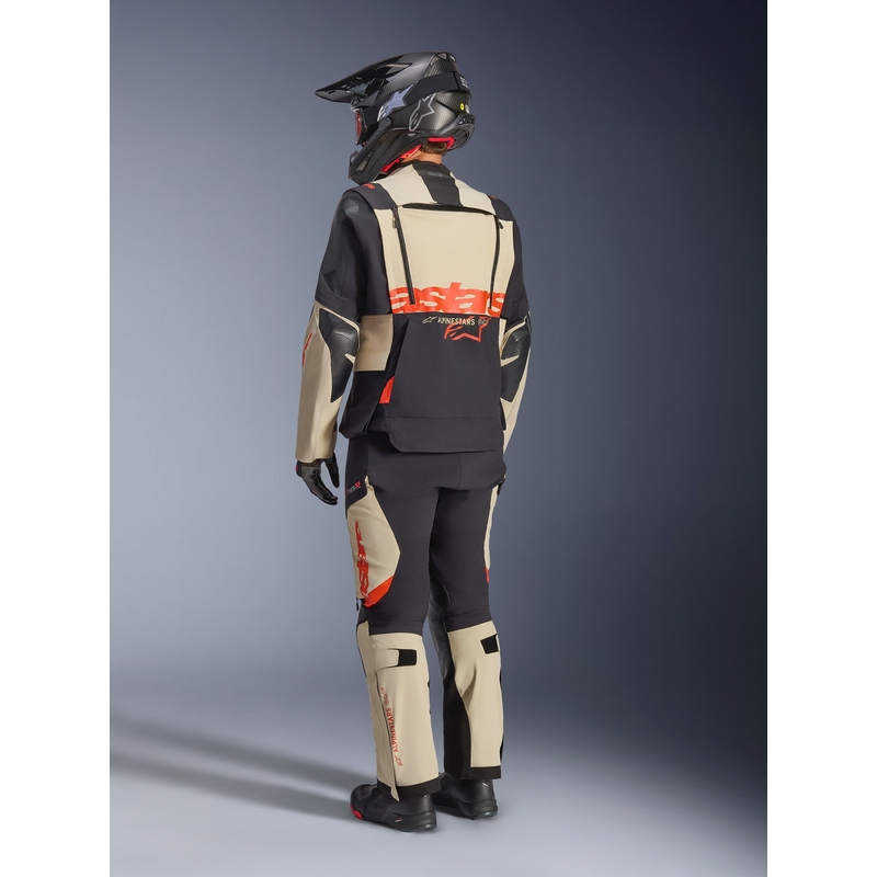 Alpinestars Halo PRO Drystar XF Motorradjacke Creme-Schwarz-Rot