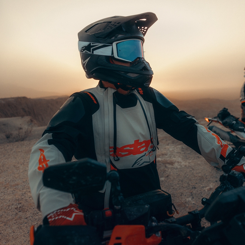 Alpinestars Halo PRO Drystar XF Motorradjacke Creme-Schwarz-Rot