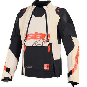 Alpinestars Halo PRO Drystar XF Motorradjacke Creme-Schwarz-Rot