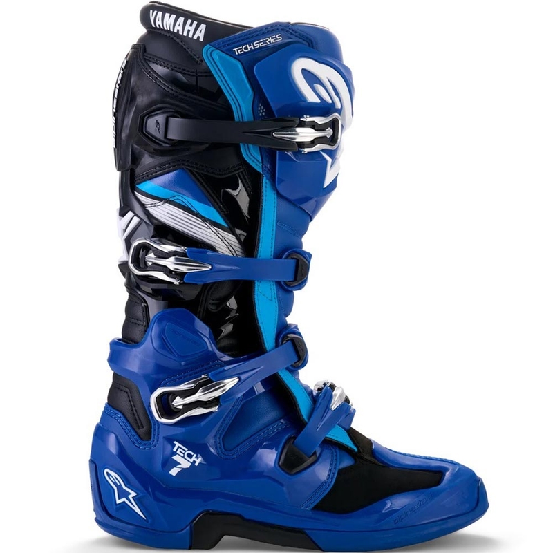 Alpinestars TECH 7 YAMAHA Motocross-Stiefel, blau-weiß-schwarze Kollektion