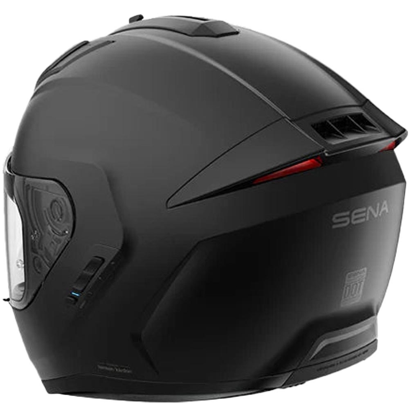 Integralhelm für Motorräder mit SENA Phantom ANC-Headset, mattschwarz