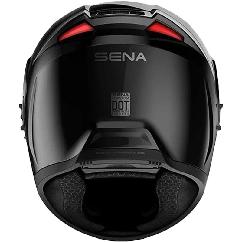 Integralhelm für Motorräder mit SENA Phantom ANC-Headset, mattschwarz