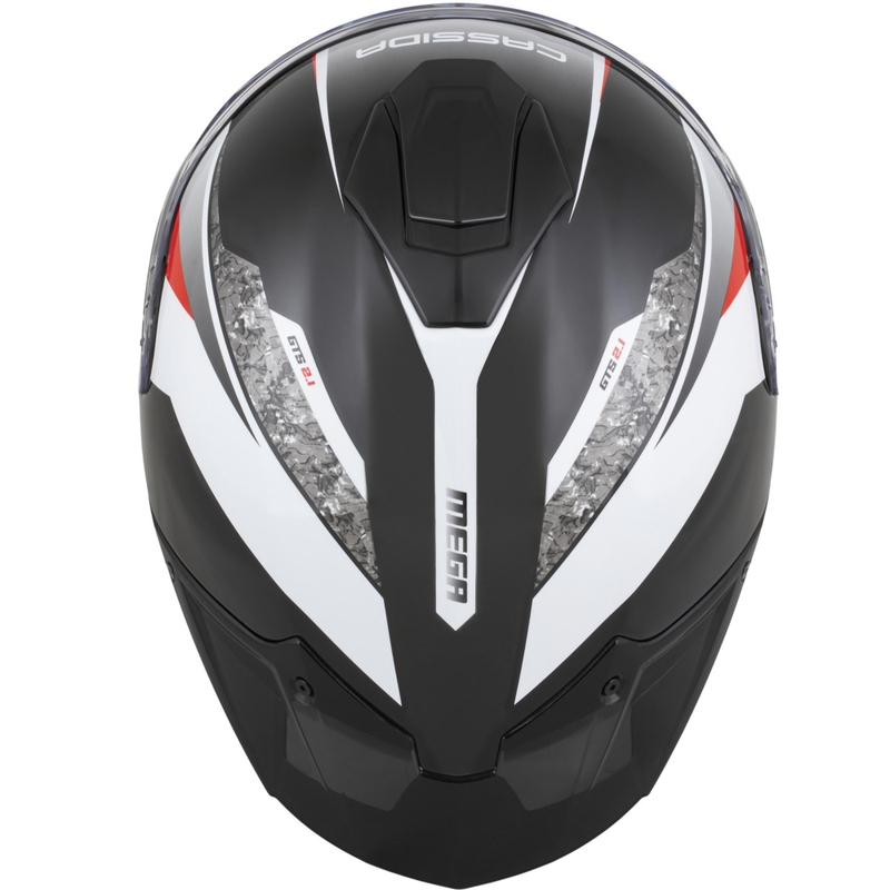Cassida Integral GTS 2.1 Mega Integralhelm, schwarz-weiß-rot