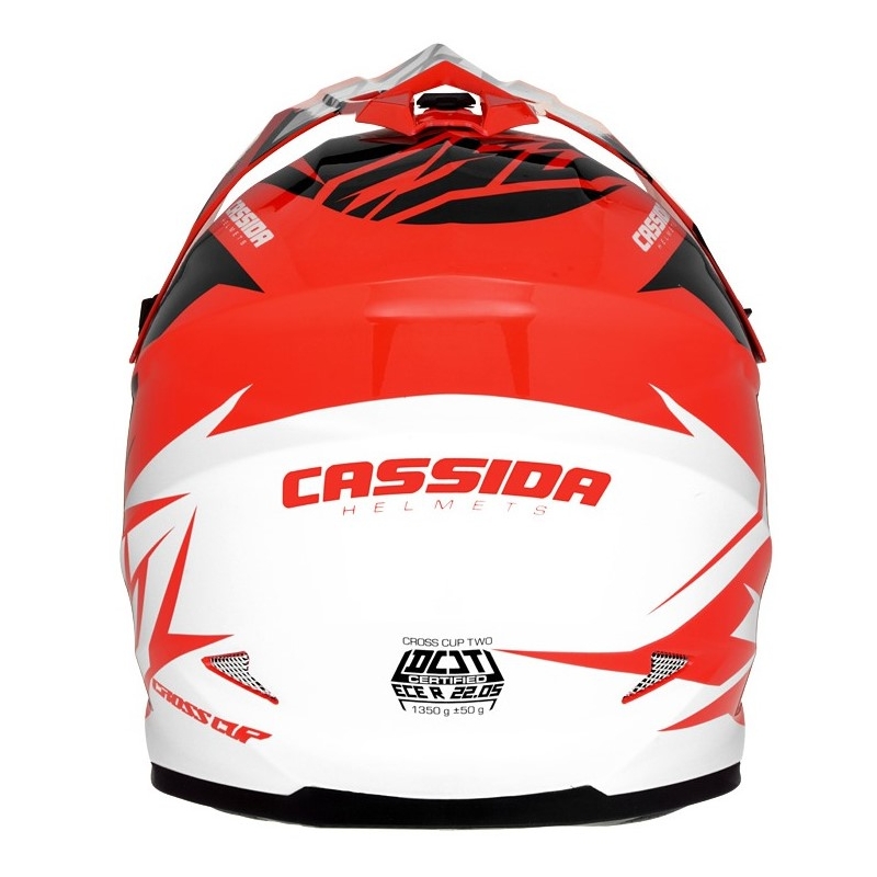 Cassida Cross Cup Two Motocross Helm schwarz-weiß-grau-fluo orange