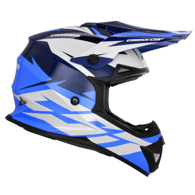 Cassida Cross Cup Two Motocross Helm schwarz-weiß-blau