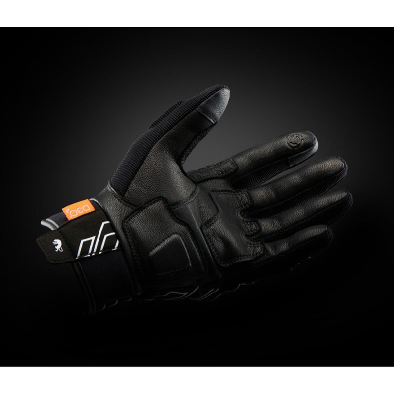 Furygan Jet Neon D3O® Evo Damen-Motorradhandschuhe schwarz-weiß