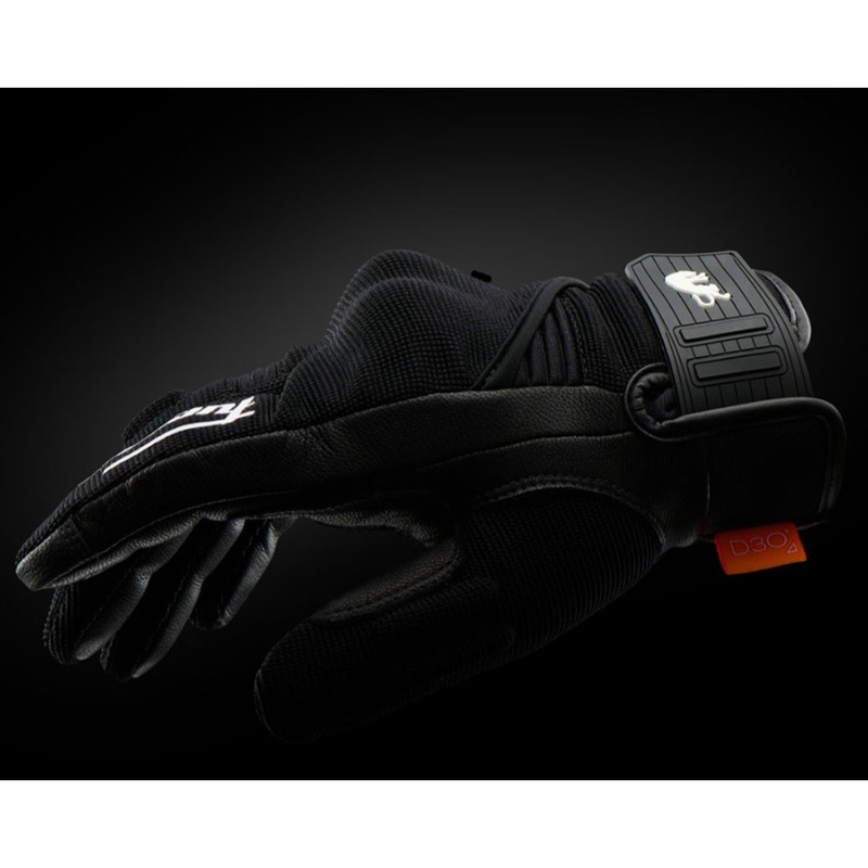Furygan Jet Neon D3O® Evo Damen-Motorradhandschuhe schwarz-weiß