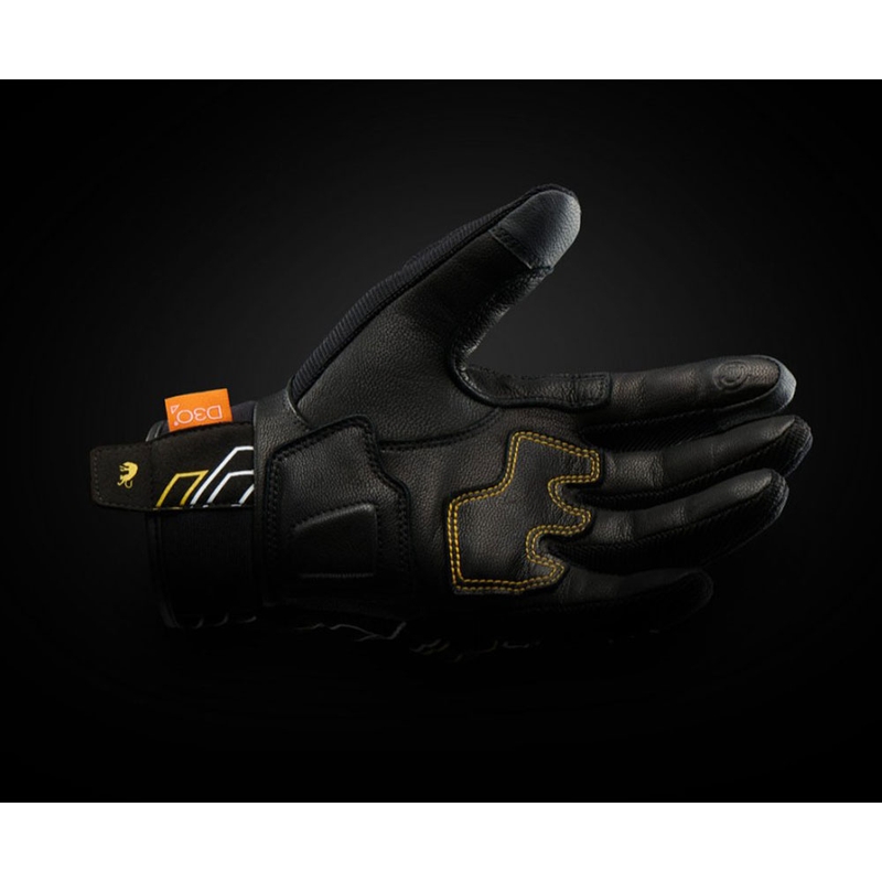 Furygan Jet Neon D3O® Evo Damen-Motorradhandschuhe schwarz-gold