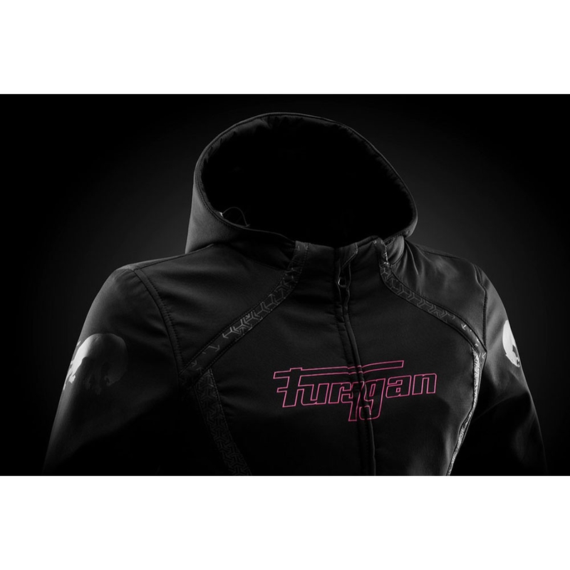 Furygan Skye Damen-Motorradjacke schwarz-rosa