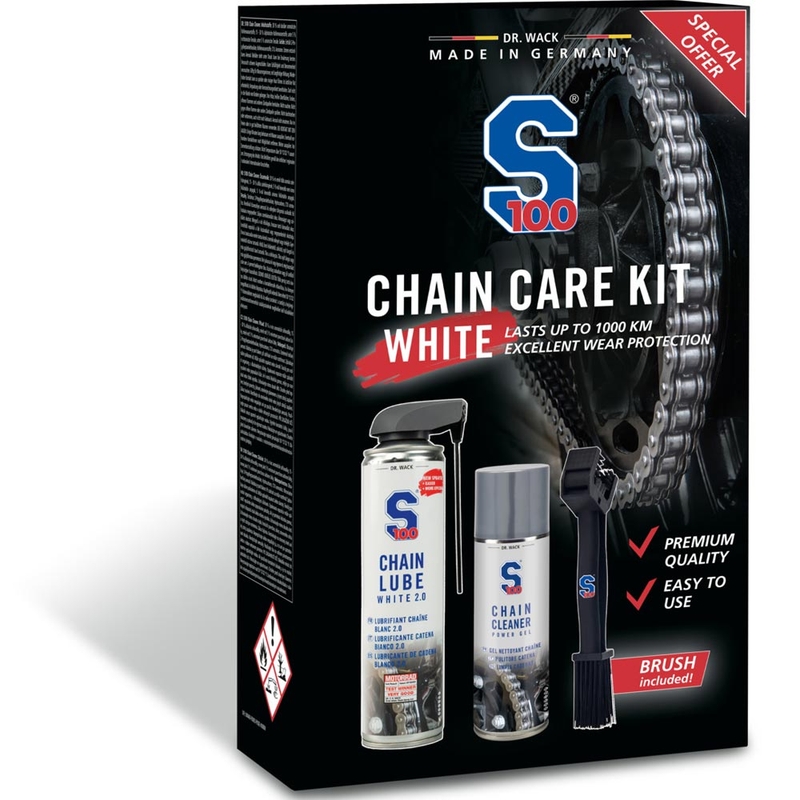 S100 Kettenpflege-Set (weißes Schmiermittel)