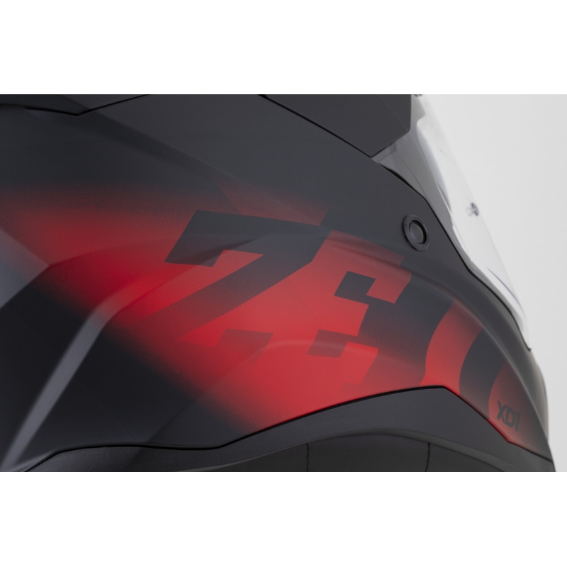 Enduro-Motorradhelm ZED XD1, matt schwarz-rot