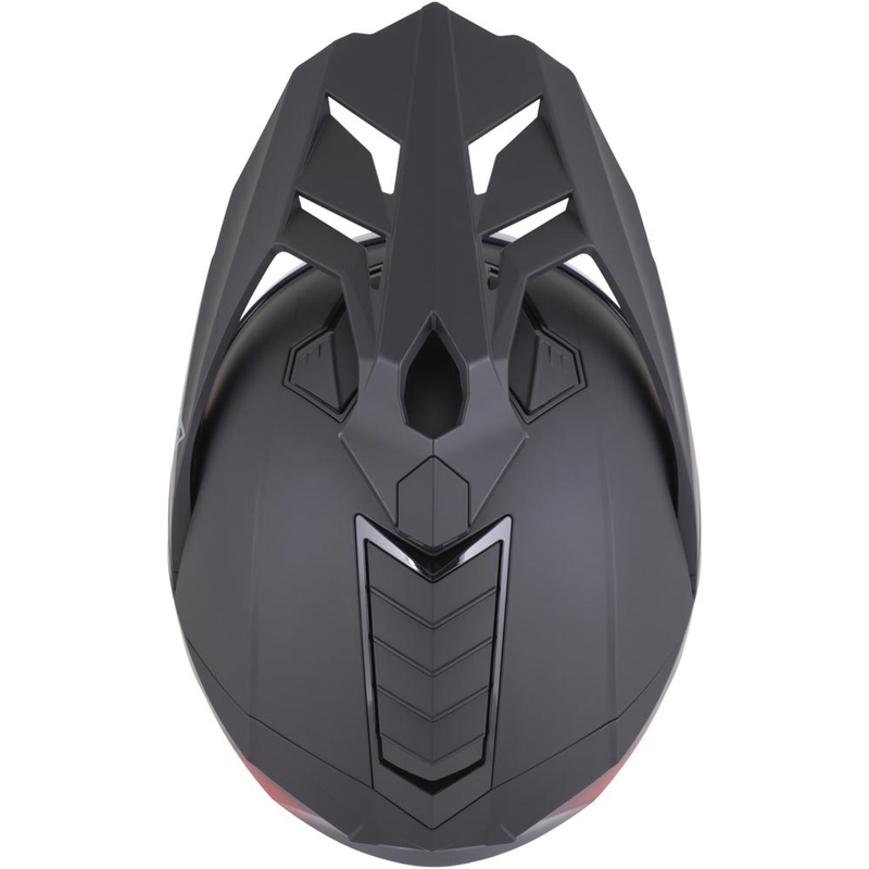 Enduro-Motorradhelm ZED XD1, matt schwarz-rot