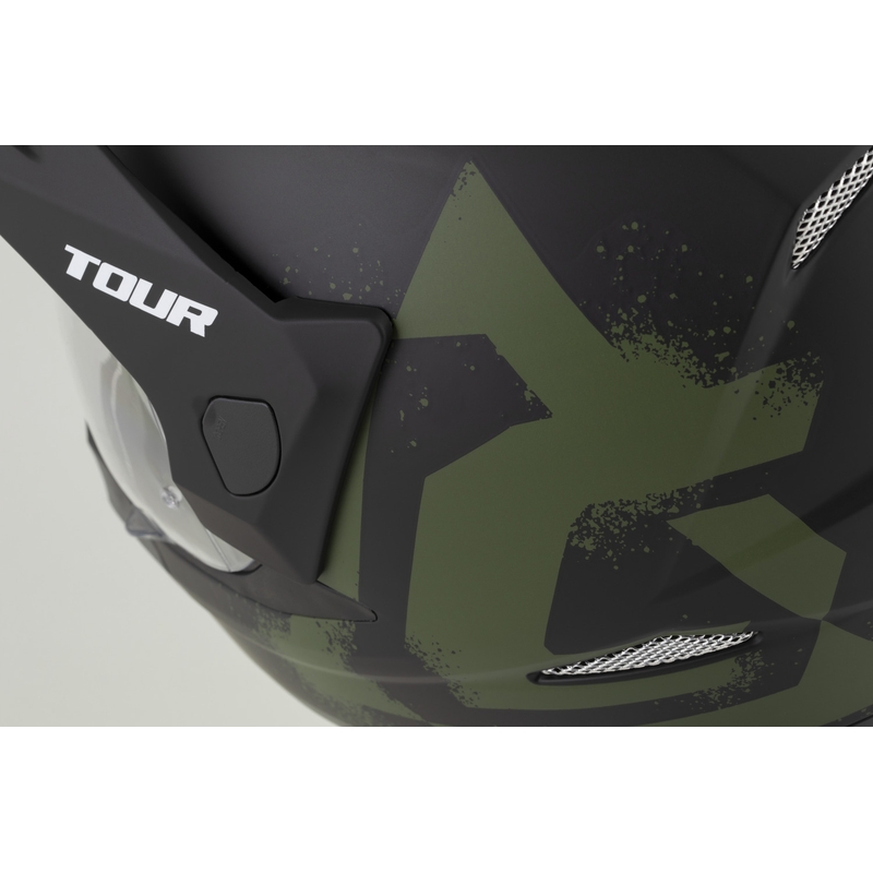 Enduro-Motorradhelm Cassida Tour 2.0 Crew, matt schwarz-dunkelgrün