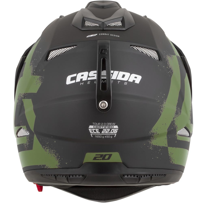 Enduro-Motorradhelm Cassida Tour 2.0 Crew, matt schwarz-dunkelgrün