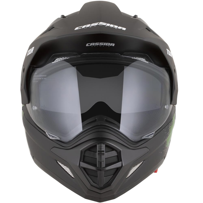 Enduro-Motorradhelm Cassida Tour 2.0 Crew, matt schwarz-dunkelgrün